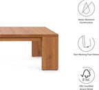 Modway Tahoe Acacia Wood Rectangular Outdoor Patio Coffee Table in Natural - Image 8