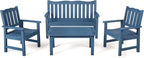 Stoog 4-Piece Patio Furniture Set, All-Weather HIPS Outdoor Dining Set by Stoog