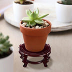 Geetery 2 Pcs 4 to 12 in Wooden Plant Stands Indoor Chinese Oriental Plant Stand - Image 6