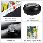 Magpie Fabrics Indoor/Outdoor Inflatable Stool Ottoman Pouf, Water Repellent - Image 4