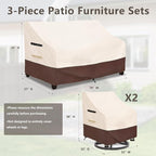 Rileytee 3 Piece Heavy Duty Waterproof Patio Furniture Covers, Outdoor - Image 2