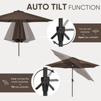 Tempera Patio Market Outdoor Table Umbrella - Image 2