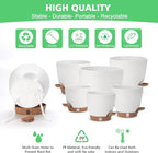 Self Watering Planter with Visual Water Level, Modern 8+7+6.5+6+5.5+5 Inch - Image 5