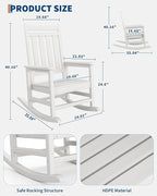 GarveeLife Poly Lumber Rocking Chair Outdoor - Image 2