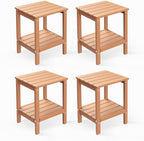 GREENVINES Adirondack-Outdoor-Side-Table | Set of 4 | 14 x 13 Inches | HDPE by GreenVines