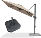 PURPLE LEAF 8 Feet Outdoor Square Cantilever Umbrella Patio Umbrella by PURPLELEAF