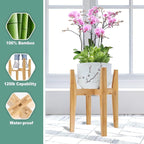 Plant Stand Indoor, Bamboo Plant Shelf, Adjustable Corner Plants Flower Holders - Image 3
