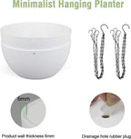 8 inch Small Hanging Planters for Indoor Outdoor Plants, 2 Pack Hanging Flower - Image 4