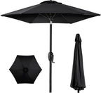 Best Choice Products 7.5ft Heavy-Duty Round Outdoor Market Table Patio Umbrella by BestChoiceProducts