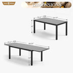 Sophia & William Expandable Patio Dining Table, Extra Large 99.2" L x 35.5" W - Image 2