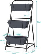 Vertical Garden Planter 3 Tier Raised Garden Bed Herb Planter Outdoor Standing - Image 2