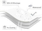 LOVE STORY Right Triangle 10'x10'x14.1' Waterproof Sun Shade Sail Canopy UV - Image 7