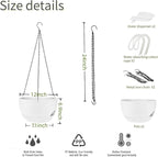 2 Pack Hanging Planters for Indoor Outdoor Plants, 12Inch Self Watering Hanging - Image 3