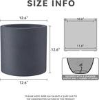Kante 12.6" Dia Round Concrete Planter, Modern Style Large Cylindrical Plant Pot - Image 2
