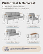 Aluminum Outdoor Patio Furniture Set - Image 8