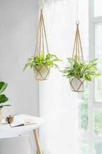 Dahey Macrame Plant Hanger Indoor Hanging Planter Basket Handmade Woven Cotton - Image 5