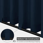 Easy-Going Outdoor Patio Curtains Detachable Tab Top Windproof Weatherproof - Image 3