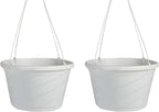 The HC Companies 12 Inch Euro Hanging Planters, Lightweight UV-Resistant by TheHCCompanies