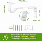 8 Inch 2 Pack White Heavy Duty Outdoor Plant Hangers, Iron Hanging Plant - Image 4