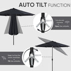 Tempera Patio Market Outdoor Table Umbrella - Image 2