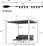 PURPLE LEAF 10' x 13' Outdoor Retractable Pergola - Image 8