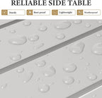 Crestlive Products Aluminum Outdoor Side Table Set of 2, Pool Lounge Chair Side - Image 5