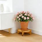 2 Pack Bamboo Plant Stand, Mid Century Modern Planter Stand, Detachable Flower - Image 7