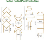 Indoor Plant Trellis for Potted Plants, 16inch Gold Small Trellis for Climbing - Image 5