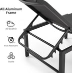 Outdoor Lounge Chairs for Pool, Aluminum Chaise Lounge Chair - Image 5