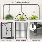 SORCEDAS Plant Stand Indoor Outdoor 3 Tier Tall Corner Hanging Plant Shelf - Image 6