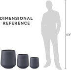 Kante 15.3"+11.6"+8.2" Dia Round Concrete Planter, Large Outdoor Indoor Planter - Image 9