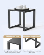 3 Piece Patio Bistro Set Patio Furniture Set Outdoor Wicker Rocking Furniture - Image 6