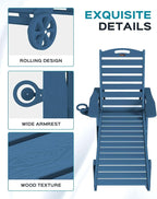 Outdoor Lounge Chair Set of 4, All Weather Patio Chaise Lounge Chair - Image 5