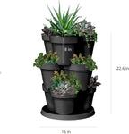 The HC Companies Terrace Planter 23” Vertical Herb Garden Planter, 3 Tiered - Image 2