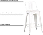 AC Pacific 24” Metal Barstool Set of 2 – Country Rustic Style - Image 5