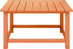 WestinTrends Malibu Low Outdoor HDPE Square Patio Coffee Table - Image 3