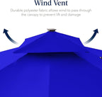 Best Choice Products 9x12ft LED Cantilever Patio Umbrella w/Base Included & - Image 7