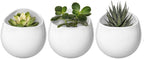 Mkono 4 Inch Wall Mounted Planter Round Ceramic Hanging Plant Holder Decorative by Mkono