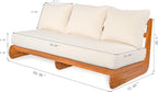 Christopher Knight Home Poppy Acacia Wood Outdoor 3 Seater Sofa - Image 2