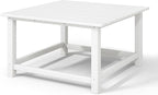 WestinTrends Malibu Low Outdoor HDPE Square Patio Coffee Table - Image 9