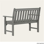 POLYWOOD GNB48GY Vineyard 48" Bench, Slate Grey - Image 5
