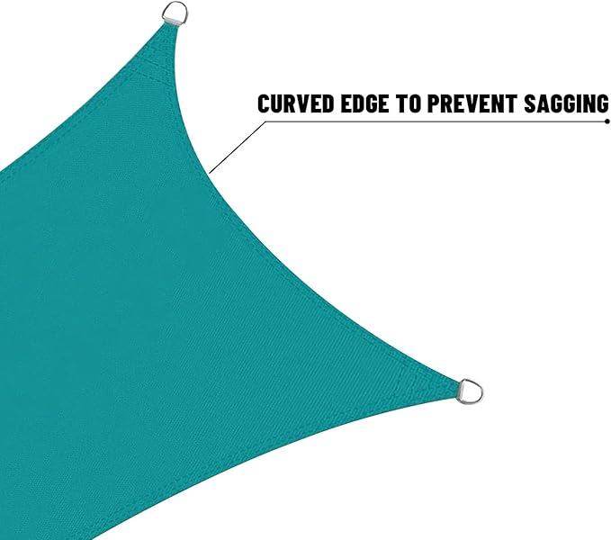 LOVE STORY Right Triangle 10'x11'x14.9' Waterproof Sun Shade Sail Canopy UV - Image 8