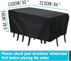 Velway Patio Table Cover Rectangle Waterproof Patio Furniture Cover - Image 3