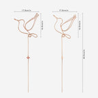 Hummingbird Decor Garden Stakes Decorative Set of 2, Hummingbirds Metal Wire - Image 3