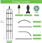 2 Pack 6Ft Tall Garden Obelisk Trellis - Image 2