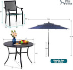 PHI VILLA 5 Pieces Outdoor Dining Set - Image 9