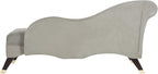 Safavieh Home Collection Caiden Grey Velvet Chaise - Image 7