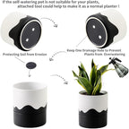 Nihow Self Watering Plant Pot: 6 Inch Ceramic Planter - Image 4