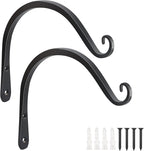 FEED GARDEN 2 Pack 8 Inch Hanging Plant Bracket Wall Hooks Decorative Plant by FEEDGARDEN