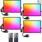 Onforu LED Flood Light Outdoor 700W Equiv, 70W Color Changing RGBW 2700K by Onforu